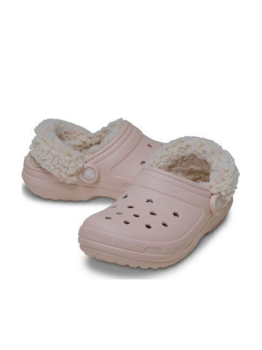 Crocs Classic Fleece Lined Saboti cu Blană Roz