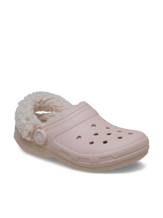 Crocs Classic Fleece Lined Saboti cu Blană Roz