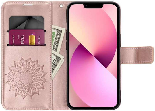 Forcell Mezzo Book Case Cover iPhone 7 8 SE 2020 Mandala Rose Gold*