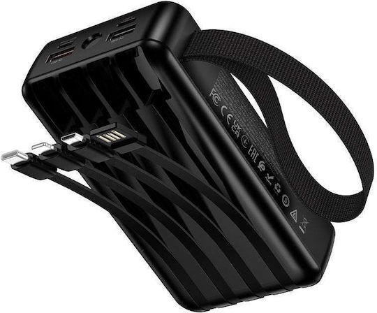 Hoco J173 Външна Батерия 20000mAh 22.5W с 2 USB-A Изходни Порта Power Delivery / Quick Charge Черен