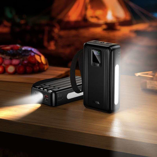 Hoco J173 Външна Батерия 20000mAh 22.5W с 2 USB-A Изходни Порта Power Delivery / Quick Charge Черен