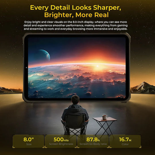 Oukitel RT11 5G 8" Tablet (8GB/128GB) Μαύρο