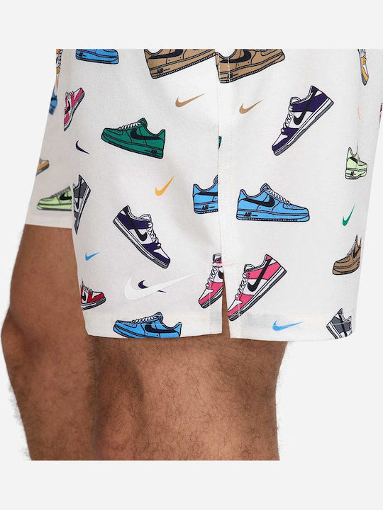 Volley Costume de baie bărbați Pantaloni scurți Albe cu Modele
