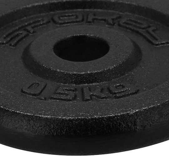 Spokey Metallische Hantelscheibe 1 x 0.5kg Innendurchmesser Φ28mm