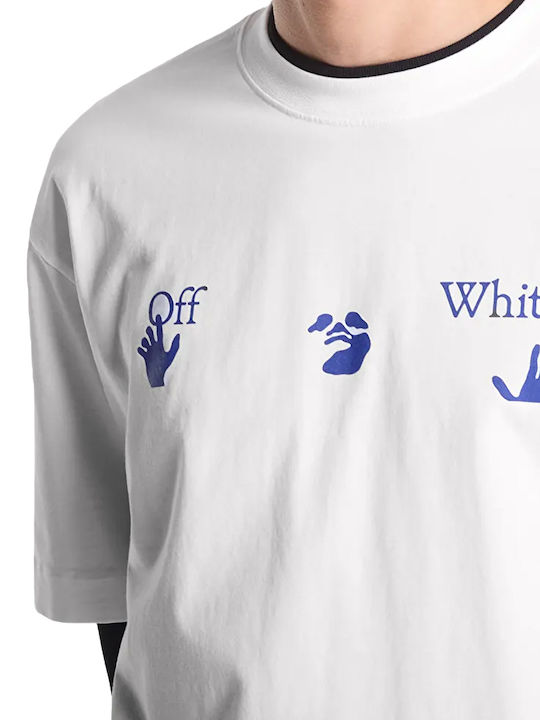 T-shirt White Black Blue