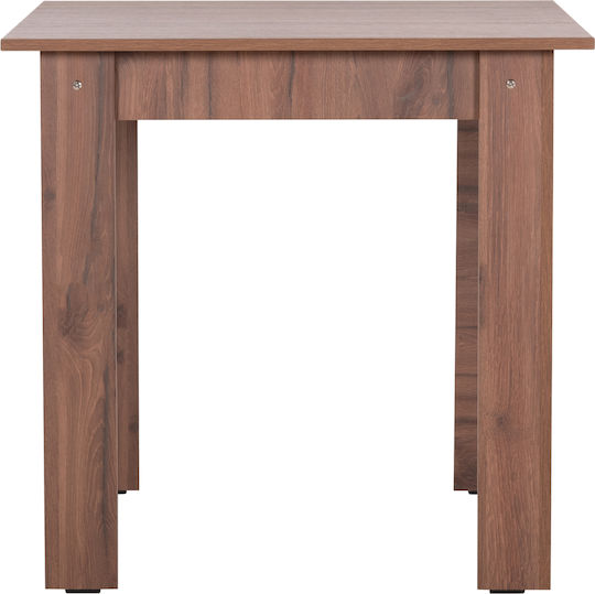 Kelvin Square Kitchen Table Wooden Walnut 80x80x77 cm