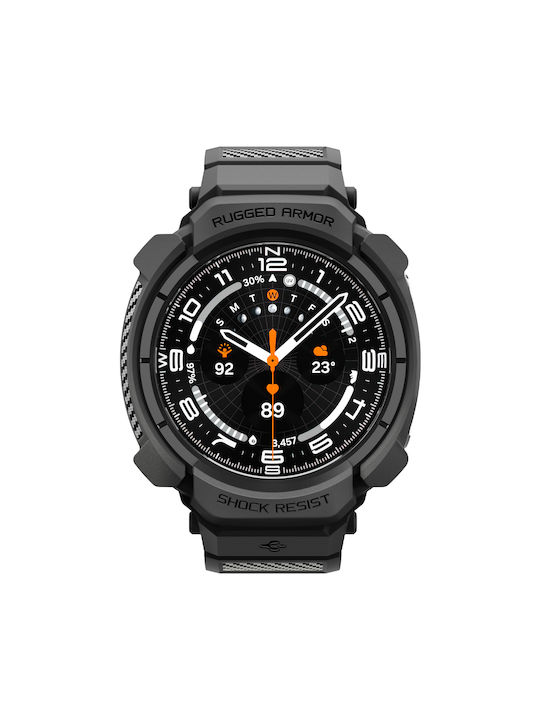 Spigen Rugged Armor Pro Калъф от силикон в черен цвят за Samsung Galaxy Watch Ultra 2 2026