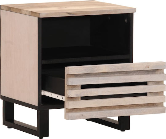 Wooden Bedside Tables Brown 2 Pieces 40x34x46cm
