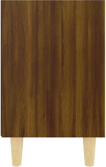 Wooden Bedside Table Brown 40x30x50cm