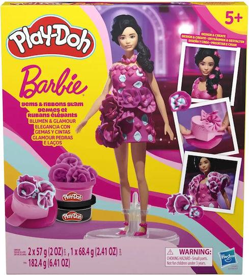 Hasbro Play-Doh Set Aluat De Modelare Plasticină Barbie Cu 2 Culori Pentru 5+ Ani