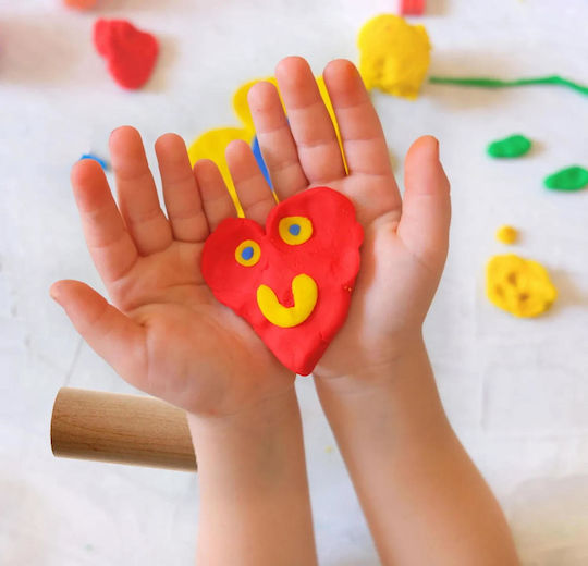 Feuchtmann Borcan Plasticină Aluat De Modelare Cu 4 Culori Pentru 2+ Ani