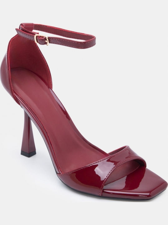 Damen Sandalen Burgundische