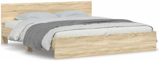 Wandbettrahmen King Size Holzsophia mit Lattenrost für Matratze 193x203cm