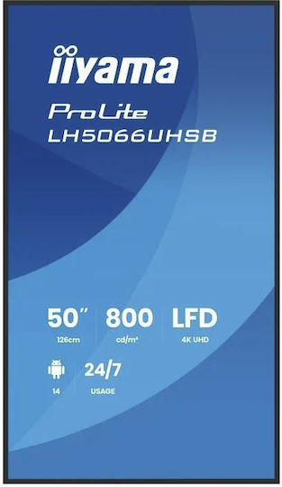 Iiyama LH5066UHSB-B1AG Digitale Anzeigetafel 50 Zoll LED 4K UHD