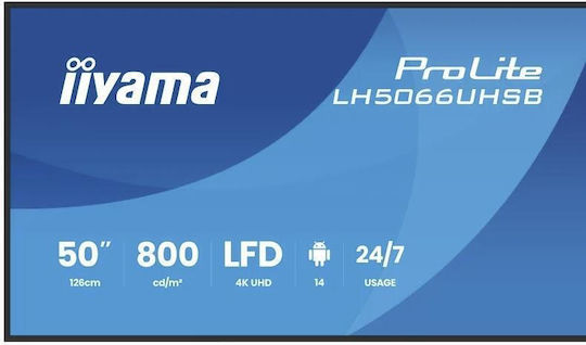 Iiyama LH5066UHSB-B1AG Digitale Anzeigetafel 50 Zoll LED 4K UHD