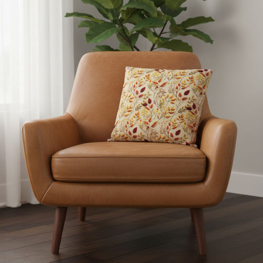 Inspiral Tree Beige Pillow Case 45x45cm