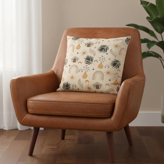 Inspiral Tree Ivory Pillow Case 45x45cm