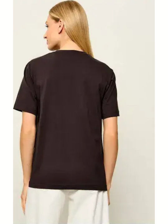 Bluza Damă Bumbac Mâneci Scurte Maro