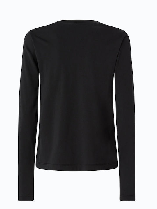 Women's Sports Long Sleeve Black Blouse