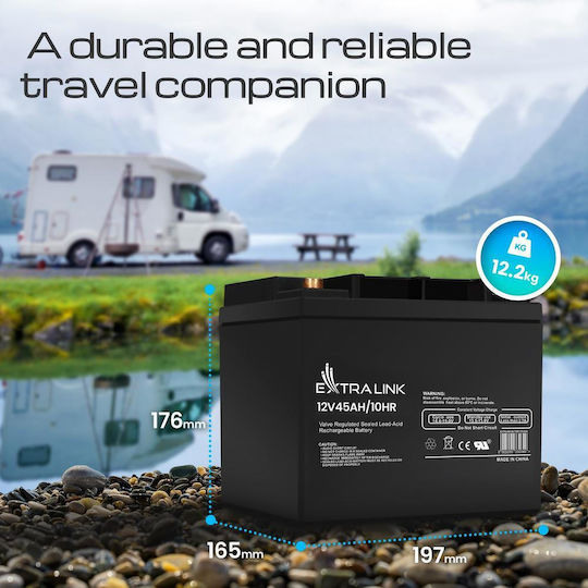 Extralink Μπαταρία UPS με Χωρητικότητα 45Ah και Τάση 12V