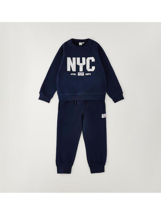 Kinder Sweatpants Set Mit Bluse Marineblau