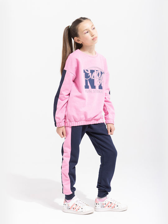 Kinder Trainingsanzüge Mit Bluse Rosa Mit Schwarz
