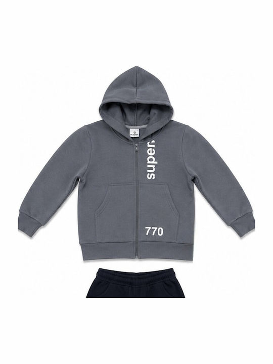 Kids Sweatpants Set With Jacket Anthracite