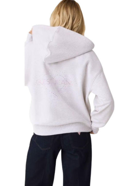 Guess Guess Damen Sweatshirt Strickjacke mit Kapuze Grau