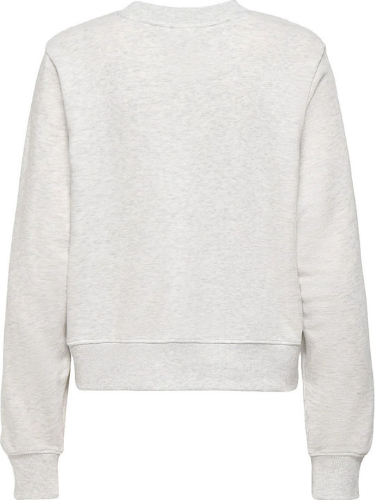 Only Дамско суитшърт Light Grey Melange