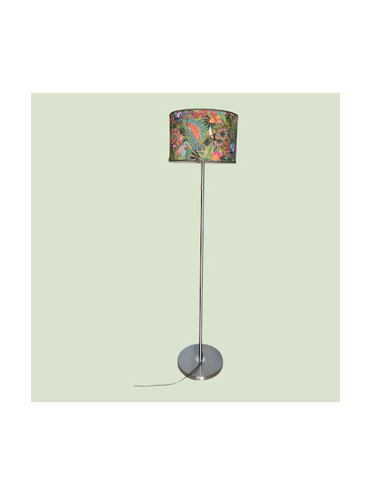 Exotic Birds Floor Lamp with E27 Lamp Bulb Base Green