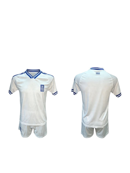 Kids Football Kit No Name Greece National Team White Blue 190826-12