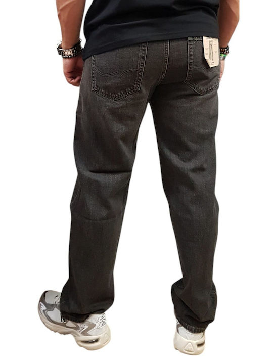 Men's Cropped Black Jeans Pants