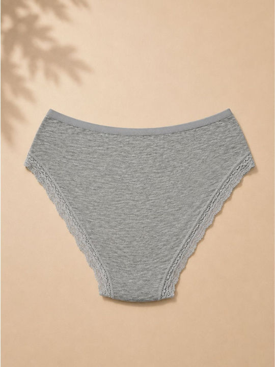 Slip Pentru Femei Cu Dantelă Gri
