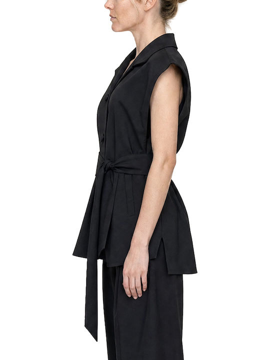 Damen Weste Schwarz