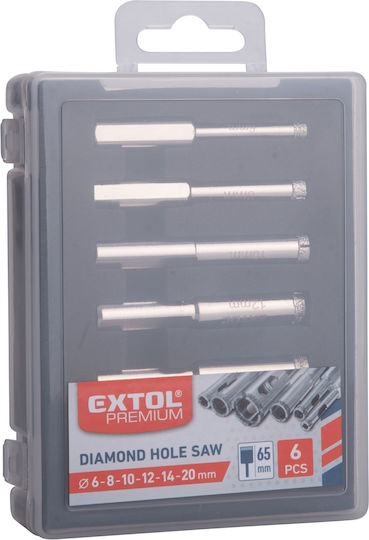 Extol Set Găuri Pentru Ferăstraie Tăiere Umedă/Uscată cu Diametru de la 20mm până la 65mm pentru Gresie