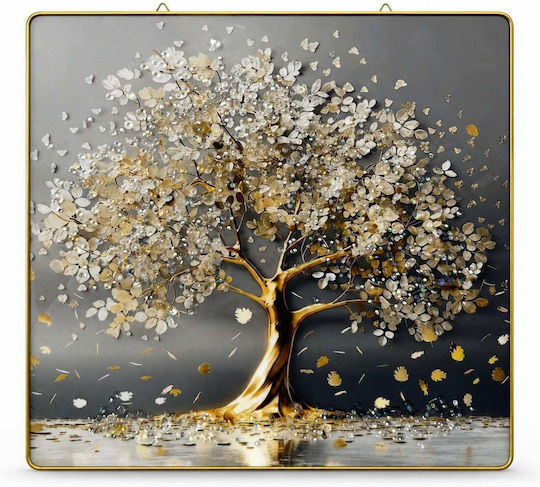 3d Decorative Painting Enchanted Tree Shiny Crystals 40x40 Cm