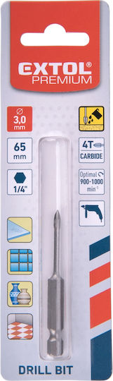 Extol Drill Τρυπάνι Καρβιδίου 3mm / 33mm