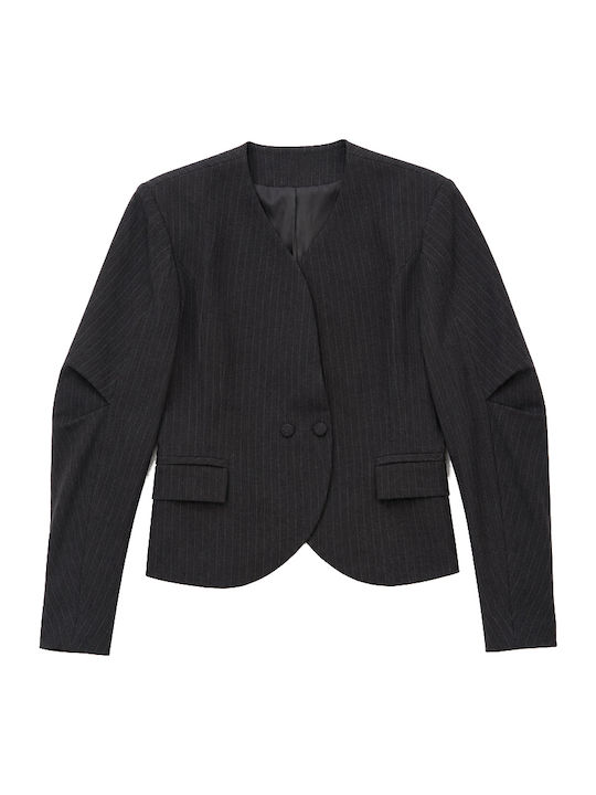 Moutaki Long Women's Blazer Grey
