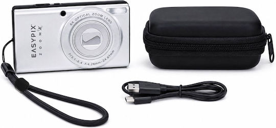 EasyPix ZoomX VX1372 Compact Camera 13MP Optical Zoom 6x White