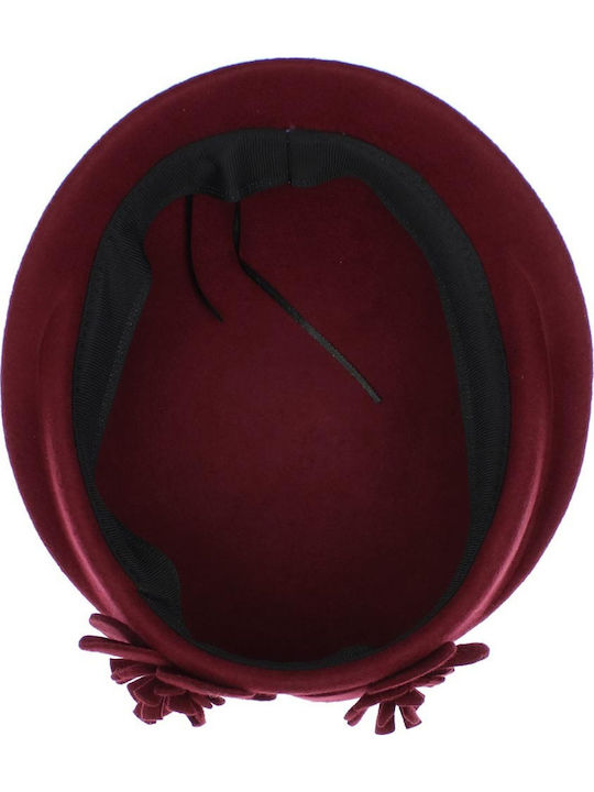 ButicCochet Pălărie Din Lână Burgundy Pentru Femei