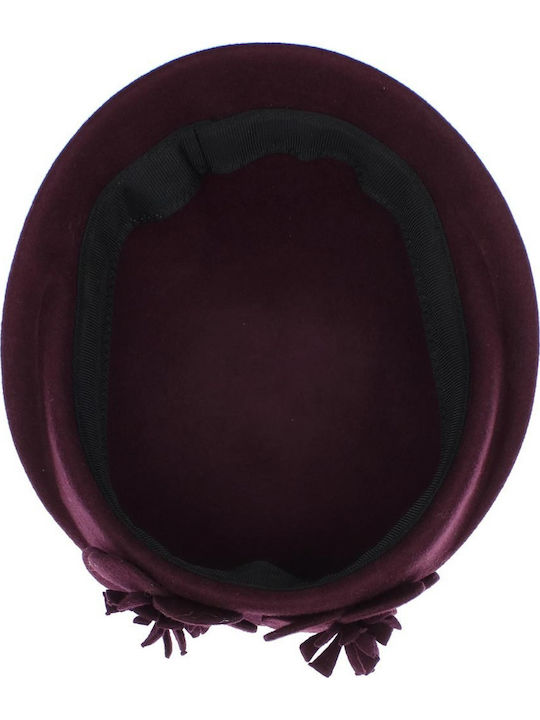 ButicCochet Pălărie Din Lână Burgundy Pentru Femei