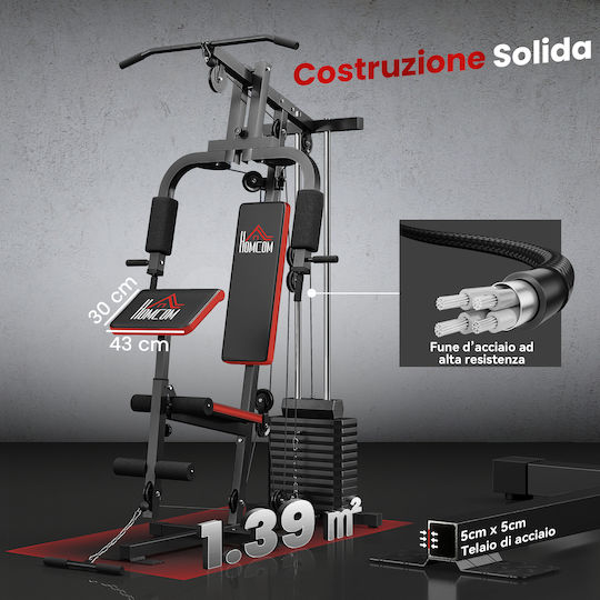 HomCom Multi Gym de Gimnastică cu Greutăți 65kg