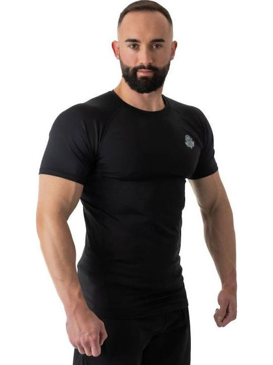 DBX Bushido Мъжка блуза с къс ръкав за Jiu-Jitsu / MMA Черна