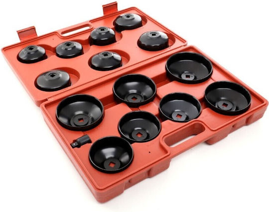 Kit pentru schimbul uleiului auto Kraft&dele Set de chei pentru filtre de ulei din 15 piese + Set de chei pentru dopuri de golire a uleiului din 6 piese