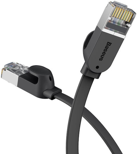 Baseus Flache U/UTP Kat.6 Ethernet-Netzwerkkabel 1m Schwarz 1Stück