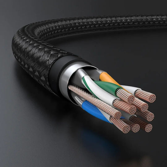 Ugreen U/UTP Cat.7 (10Gbps) Καλώδιο Δικτύου Ethernet 10m Μαύρο