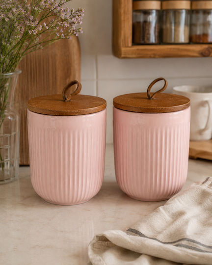Brown Porcelain Coffee Sugar Jar with Lid