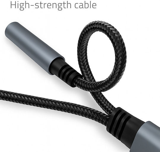 Qoltec Адаптер 2-в-1 USB-C USB-C 3.5 мм жак PD 15W 10 см алуминий