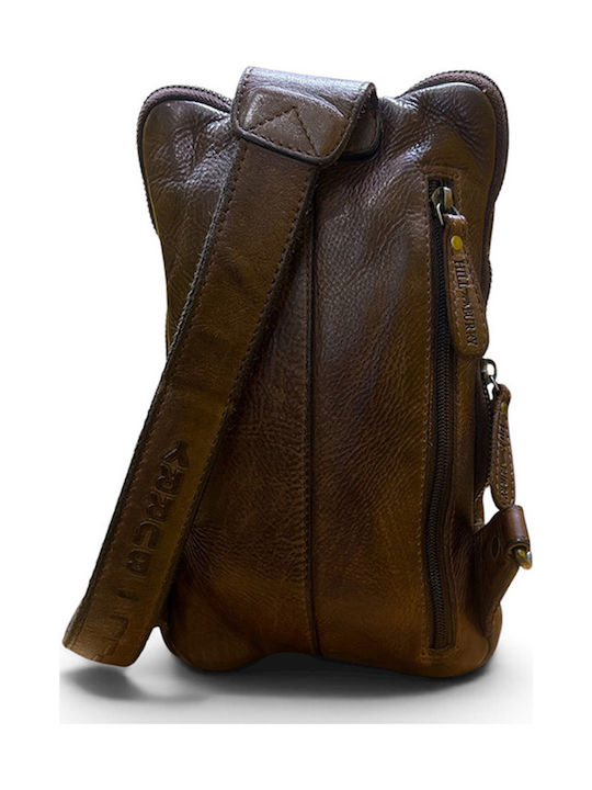 Leather Men's Shoulder / Crossbody Bag Brown