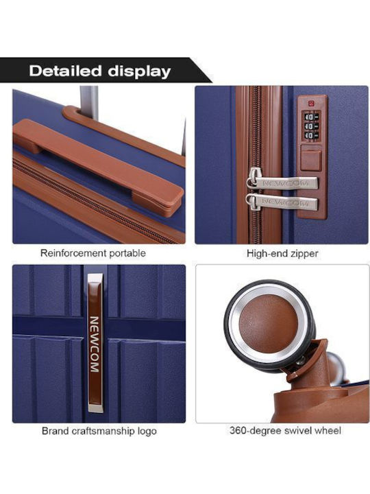 Newcom Medium Hard Blue Suitcase 67cm Height